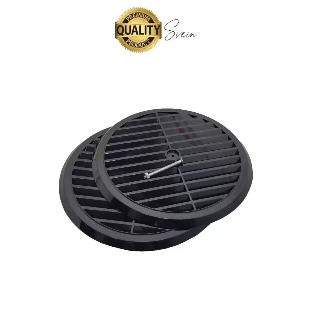 Aç Kapa Yalıtımlı Havalandırma Ayarlı 18cm Siyah Kapak Cam Menfezi Doğalgaz Boşluk Aparatı Başlık