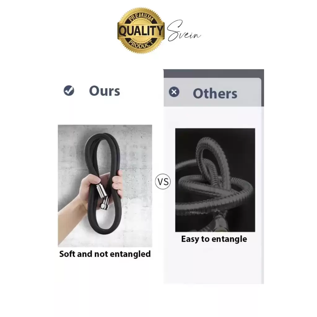 Premium 1,5 mt Beyaz 360 Derece Dönebilen Kıvrılmayan Esnek Yumuşak Silikon Patlamaz Duş Hortumları