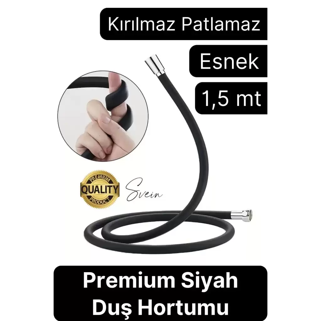 Özel Üretim 1,5 Metre 360 Derece Dönebilen Kıvrılmayan Esnek Yumuşak Silikon Patlamaz Duş Hortumları