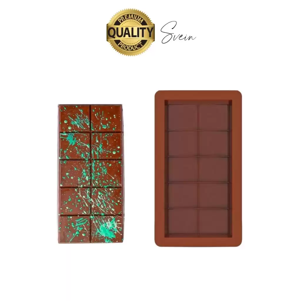10 Bölmeli Dubai Çikolatası Kalıbı Silikon Bpa Free Kek Yapma Yıkanabilir Isıya Dayanıklı Esnek