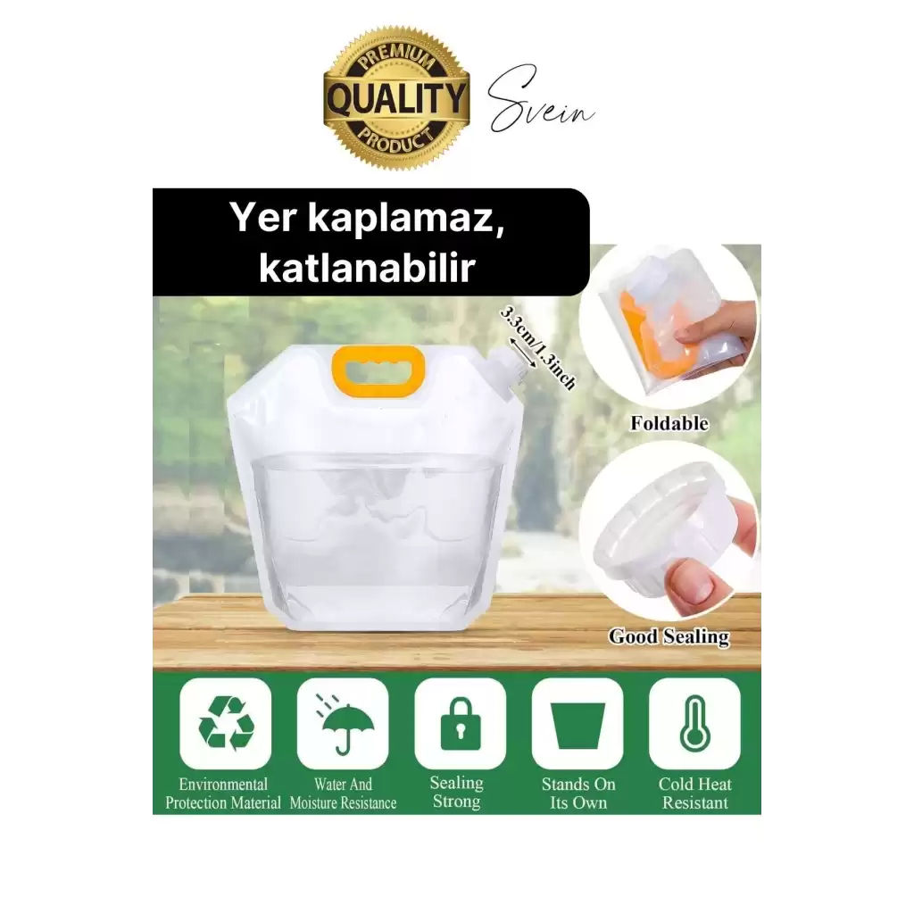 Premium 1 lt Dayanıklı Yer Kaplamaz İçecek Çantası Sporcu Kapaklı Tutamaç Suluk Matara Kamp Piknik