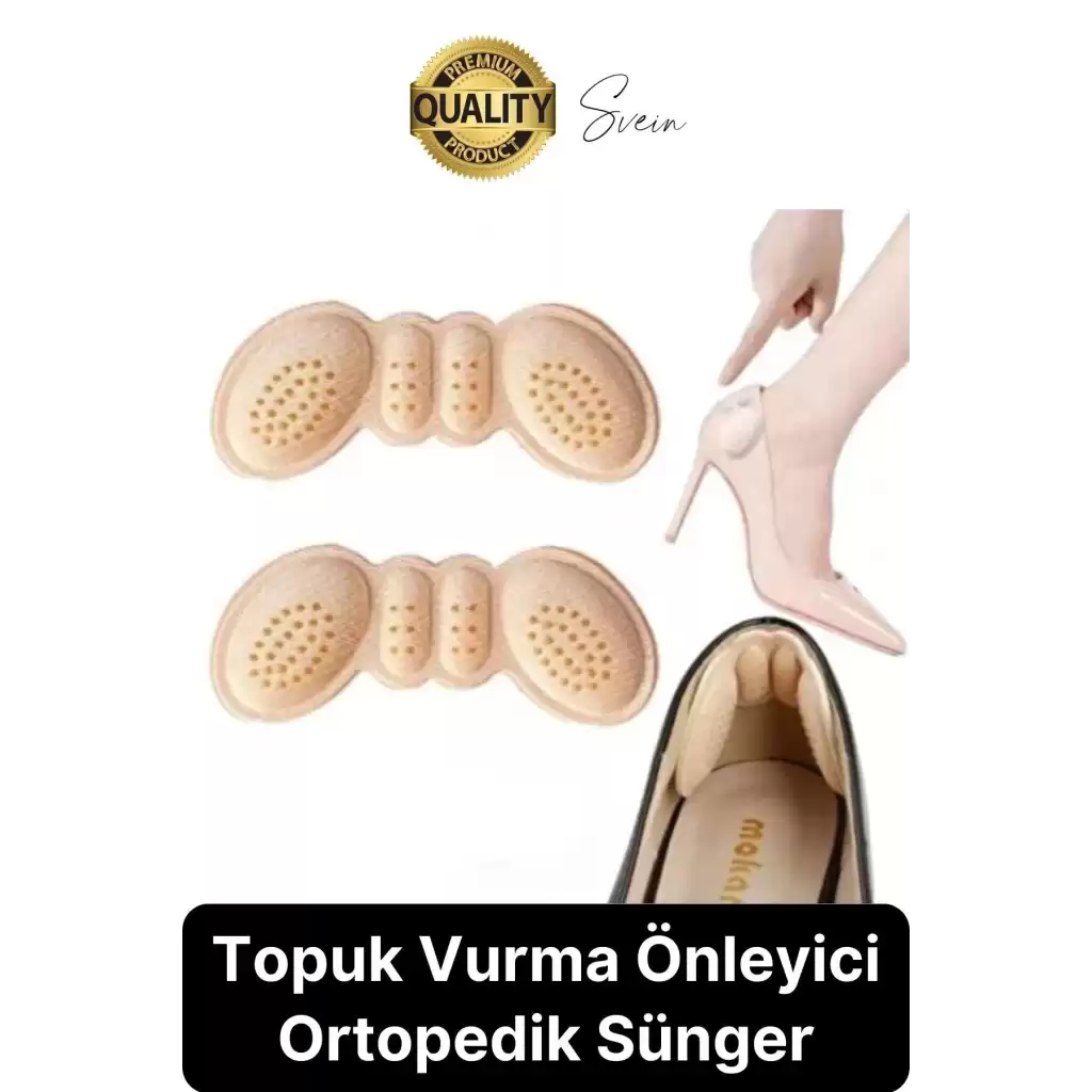 Yumuşak Kaymaz Ayakkabı Topuk Vurma Önleyici Pad 4 mm Konforlu Yara Yapmaz Rahat Spor Ped Sünger