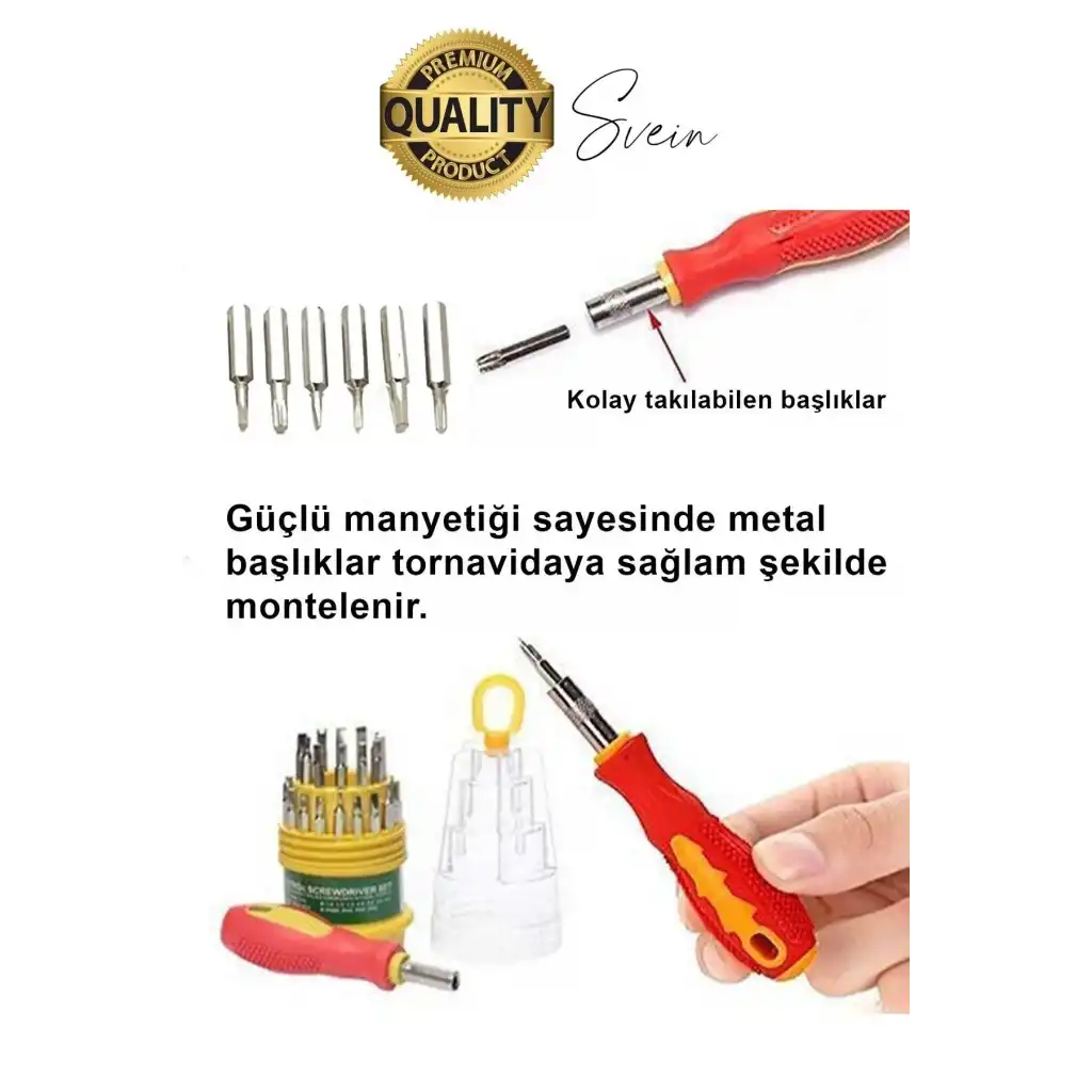 Premium 31 Parça Yumurta Tornavida Bits Uç Seti Telefon Tamir Saat Elektronik Farklı Metal Başlık
