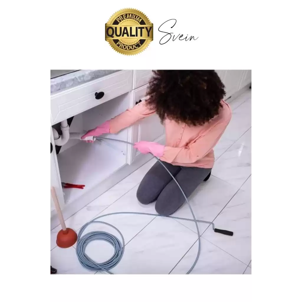 Premium 12 Metre Tıkanıklık Kanal Açma Klozet Gider Açıcı Boru Temizleme Spiral Tel Susta Manuel Uç