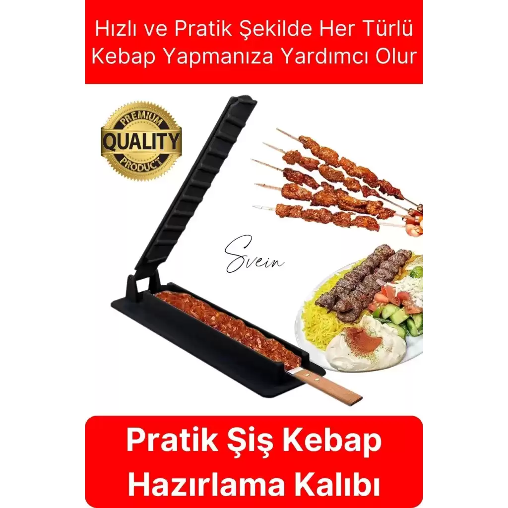 Pratik Kolay Hızlı Adana Urfa Şiş Kebap Yapma Kalıbı Kebapmatik Makinesi Et Hazırlama Aparatı Kutusu