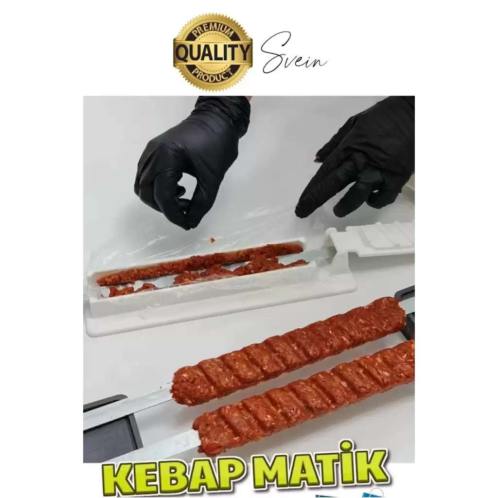 Pratik Kolay Hızlı Adana Urfa Şiş Kebap Yapma Kalıbı Kebapmatik Makinesi Et Hazırlama Aparatı Kutusu