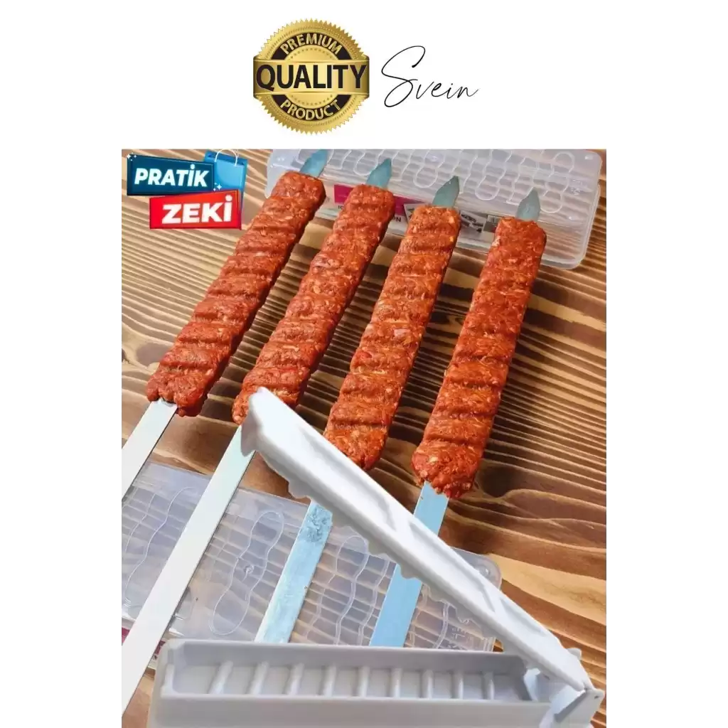 Pratik Kolay Hızlı Adana Urfa Şiş Kebap Yapma Kalıbı Kebapmatik Makinesi Et Hazırlama Aparatı Kutusu