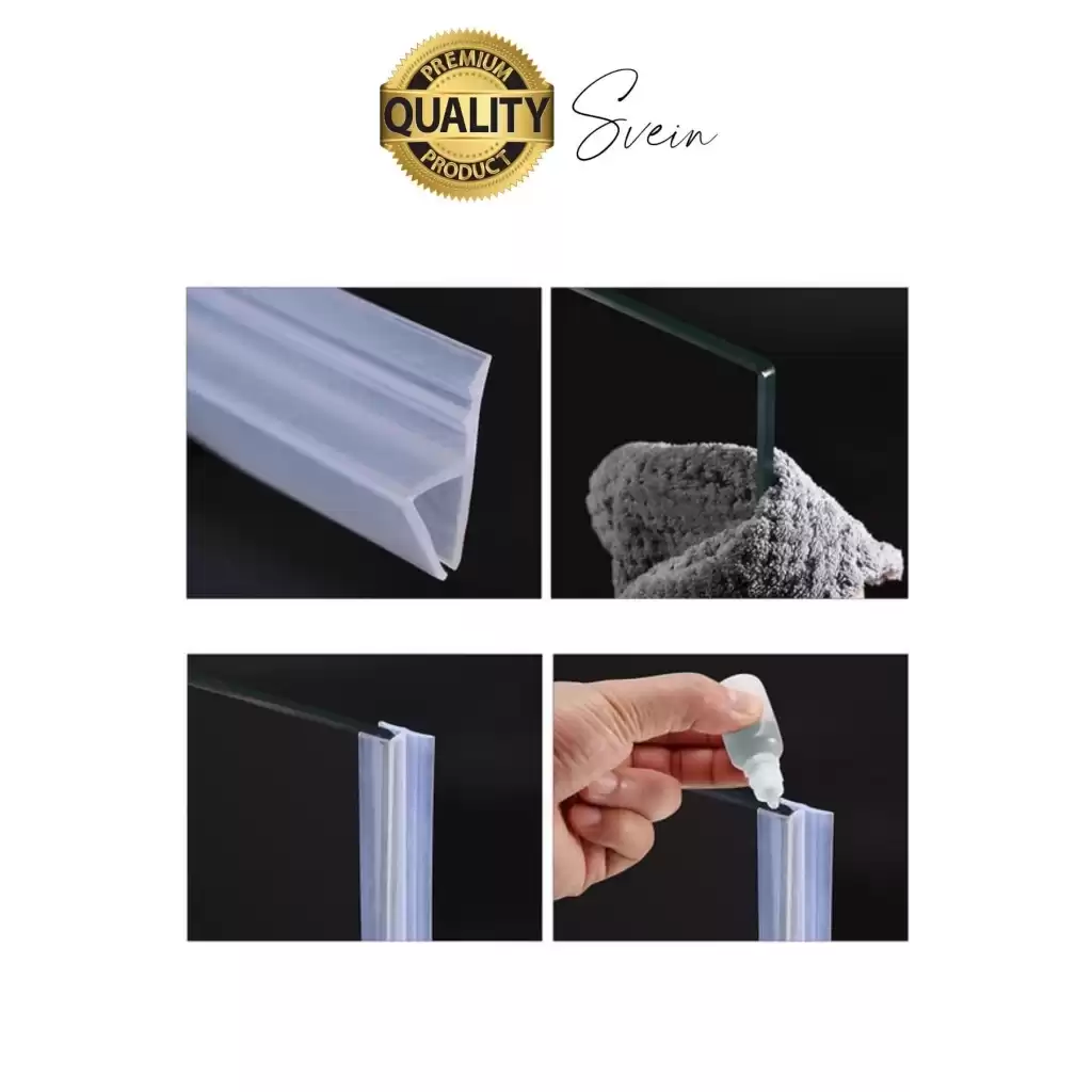 Premium 1.2 cm x 1 mt Cam Silikon Şeffaf Kapı Pencere Kenar Koruyucu Ses Soğuk Geçirmez İzolasyon