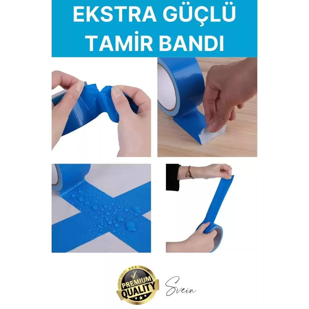 15 Adet 10 mt Mavi Tamir Takviye Kapatıcı Güçlü Onarım Bandı Su Geçirmez Sızdırmaz Dayanıklı Çatlak