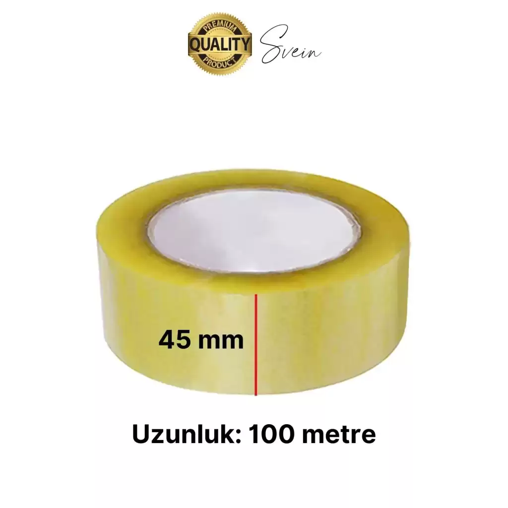 Ekstra Güçlü Yeni Formül 6 Adet 45 mm x 100 mt Koli Bandı Şeffaf Dayanıklı Bant Taşınma Ambalaj