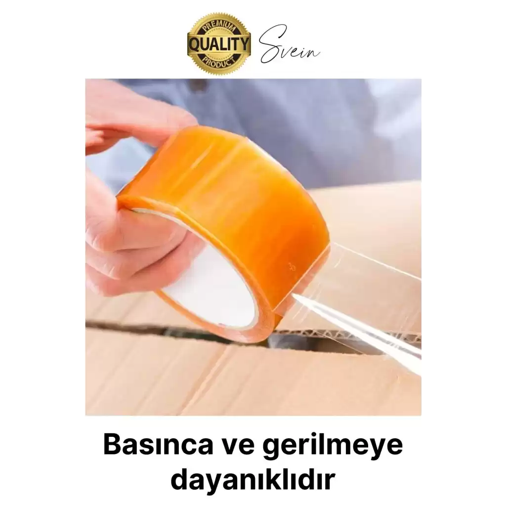 Ekstra Güçlü Yeni Formül 6 Adet 45 mm x 100 mt Koli Bandı Şeffaf Dayanıklı Bant Taşınma Ambalaj