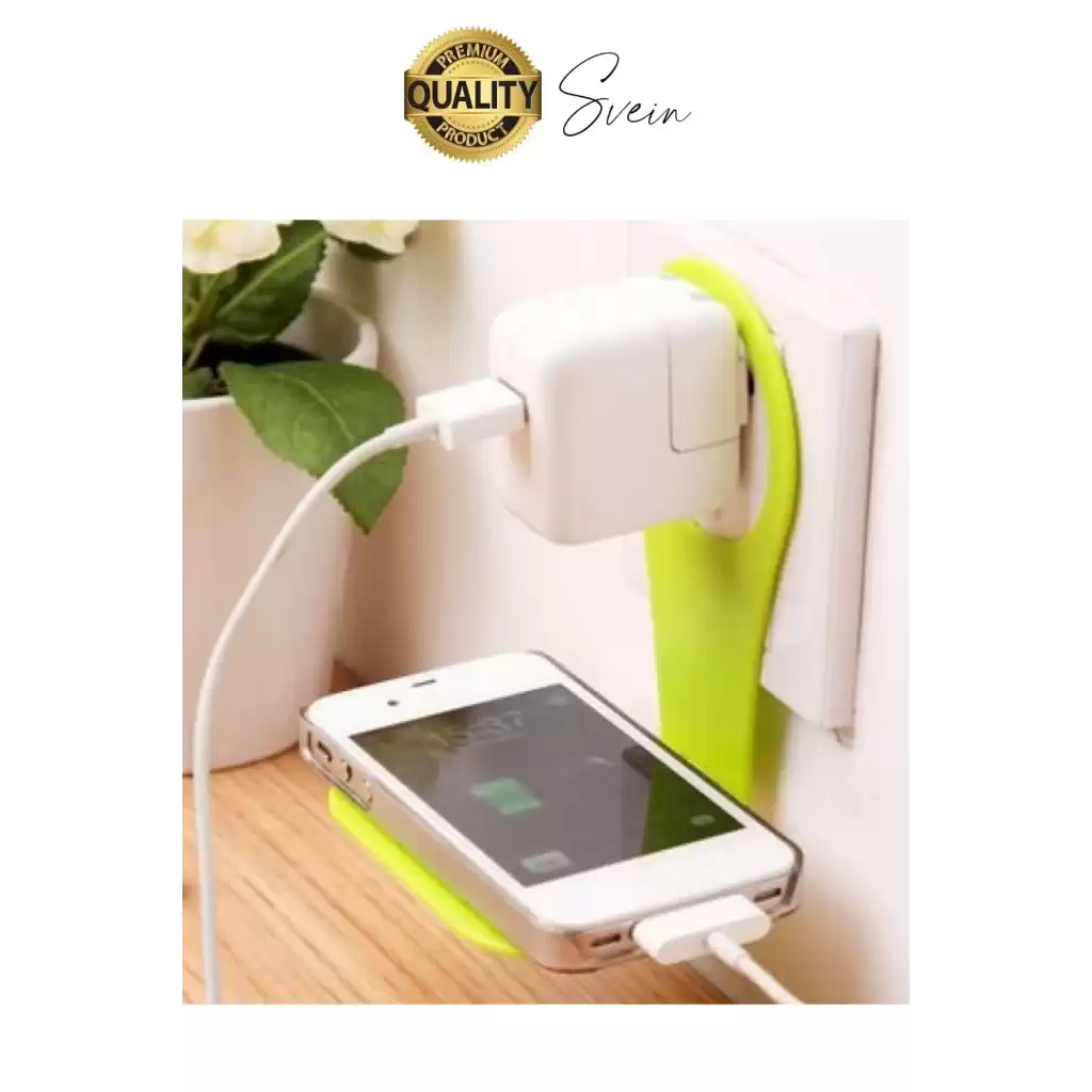 Pratik Priz Telefon Tutucu Şarj Askısı Standı Dekoratif Katlanır Plastik Adaptör Kablo Düzenleyici