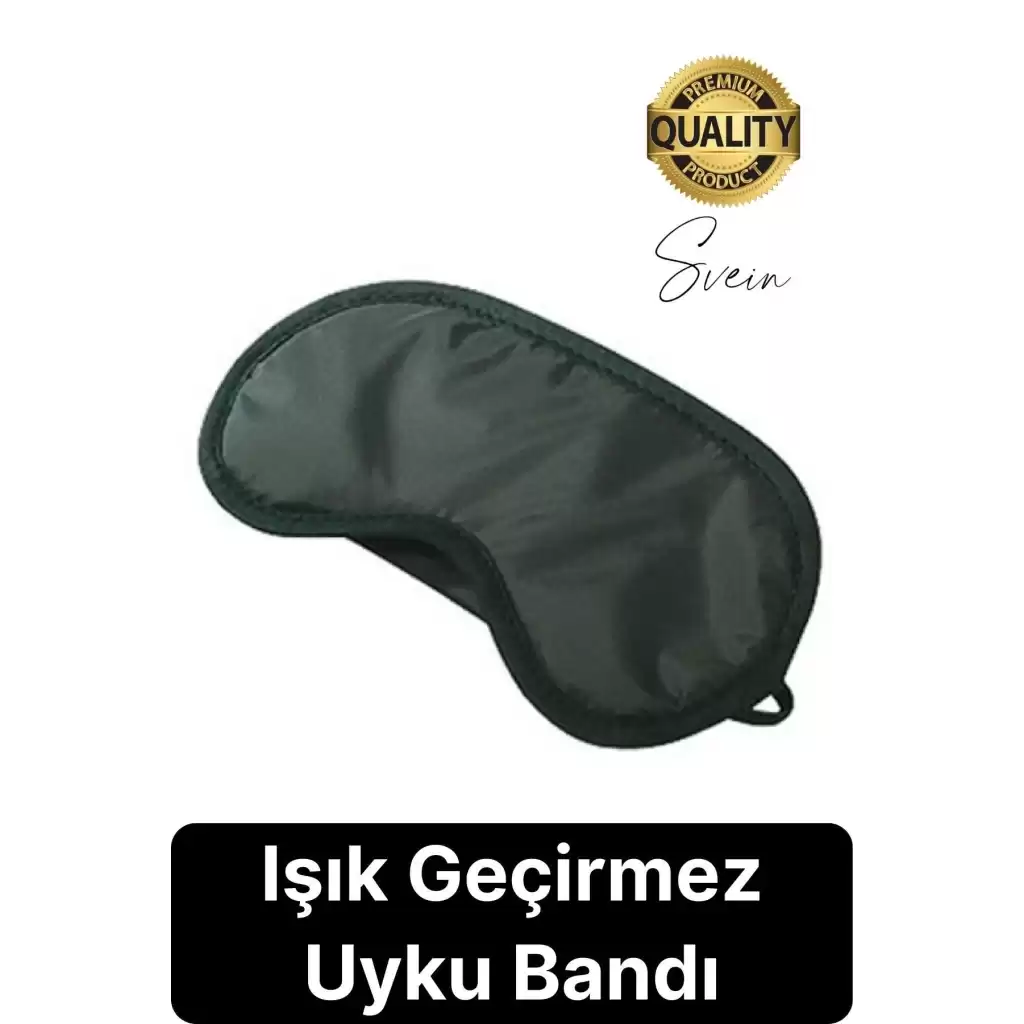 Rahat Unisex Yıkanabilir Uyku Maskesi Işık Önleyici Geçirmez Siyah Konforlu Esnek Göz Seyahat