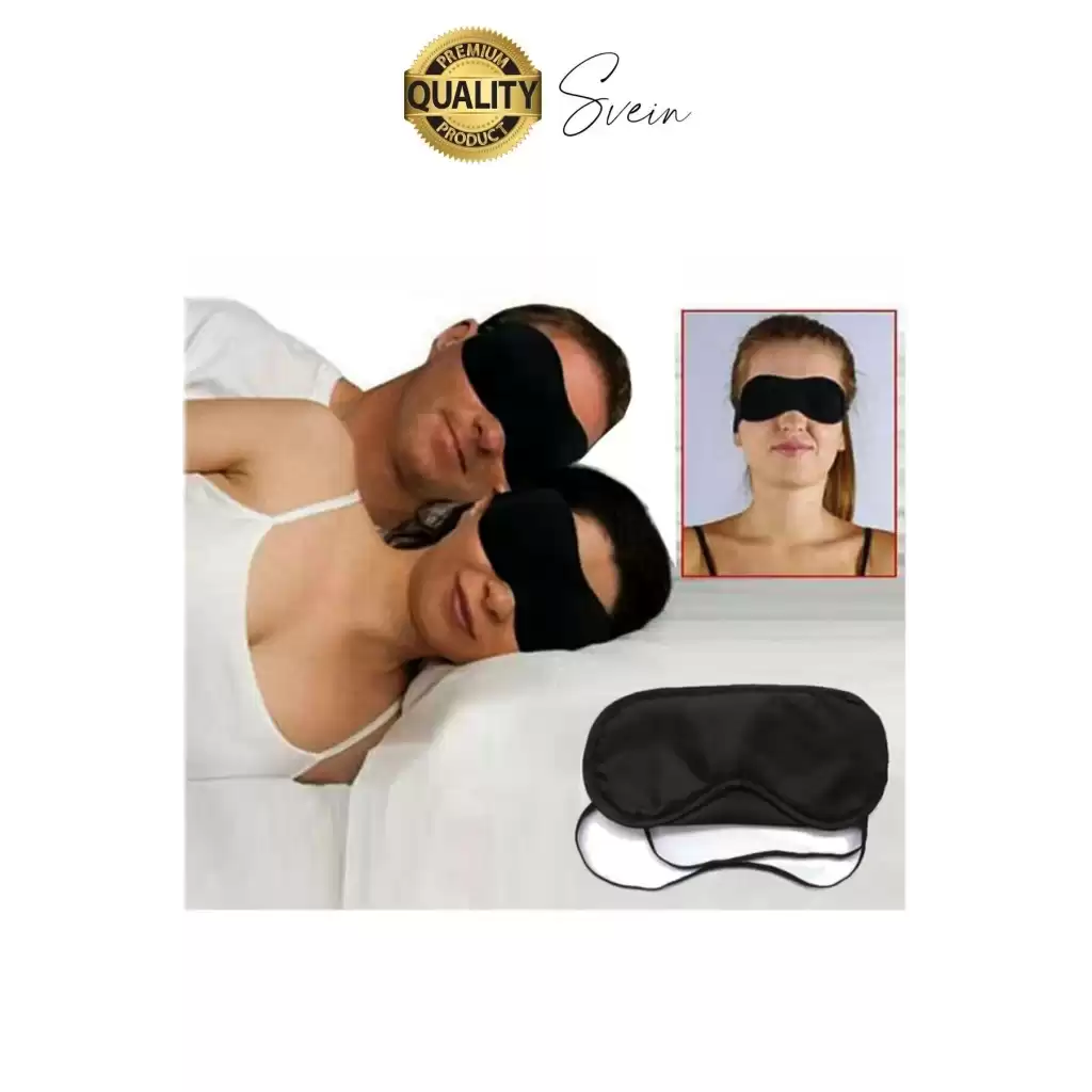 Rahat Unisex Yıkanabilir Uyku Maskesi Işık Önleyici Geçirmez Siyah Konforlu Esnek Göz Seyahat