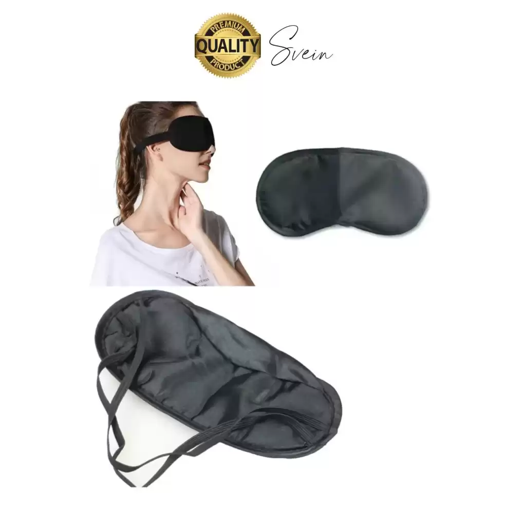 Rahat Unisex Yıkanabilir Uyku Maskesi Işık Önleyici Geçirmez Siyah Konforlu Esnek Göz Seyahat
