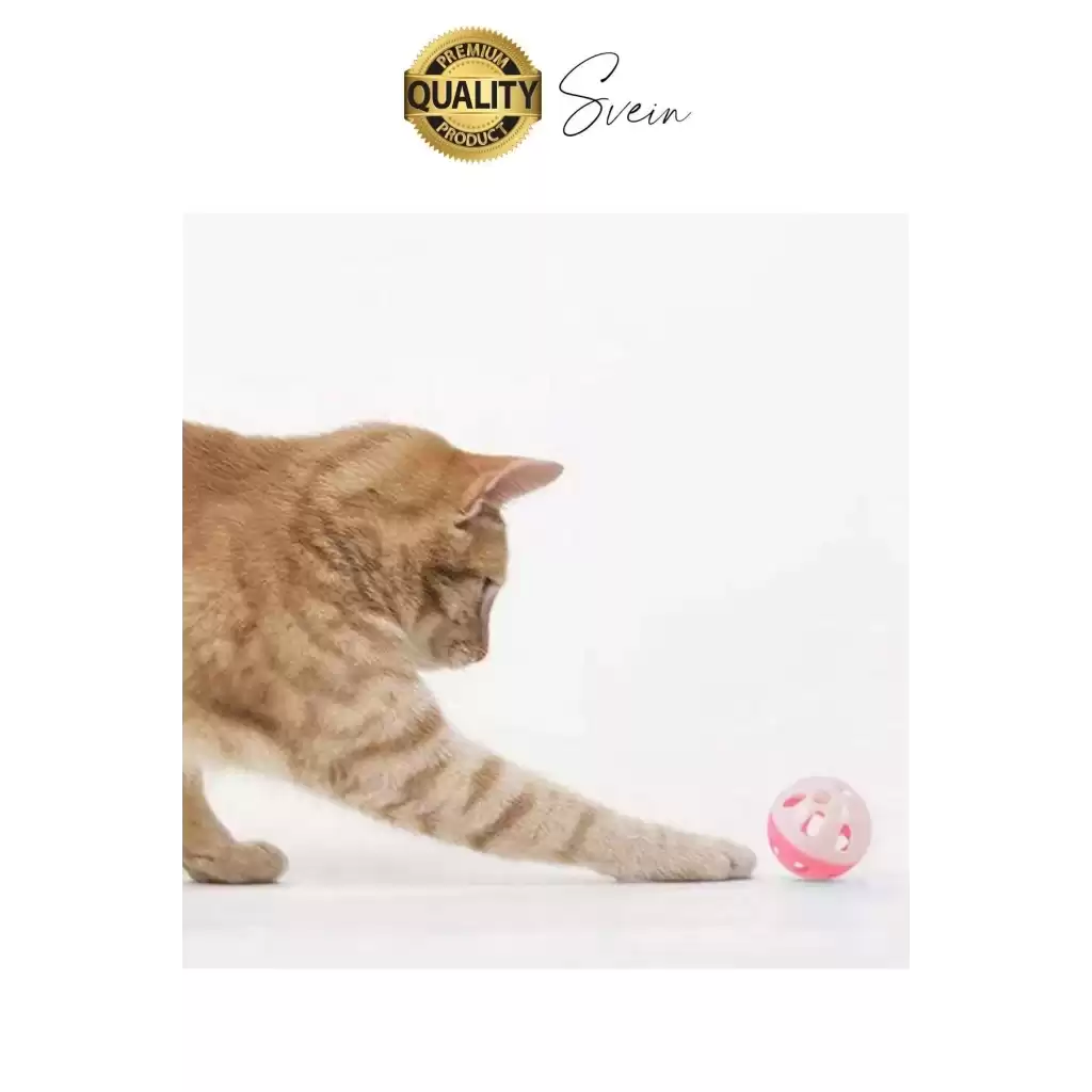 Hareketli 3.5 cm Çıngıraklı Kedi Köpek Evcil Hayvan Oyun Topu Plastik Zil Oyuncağı Eğitici