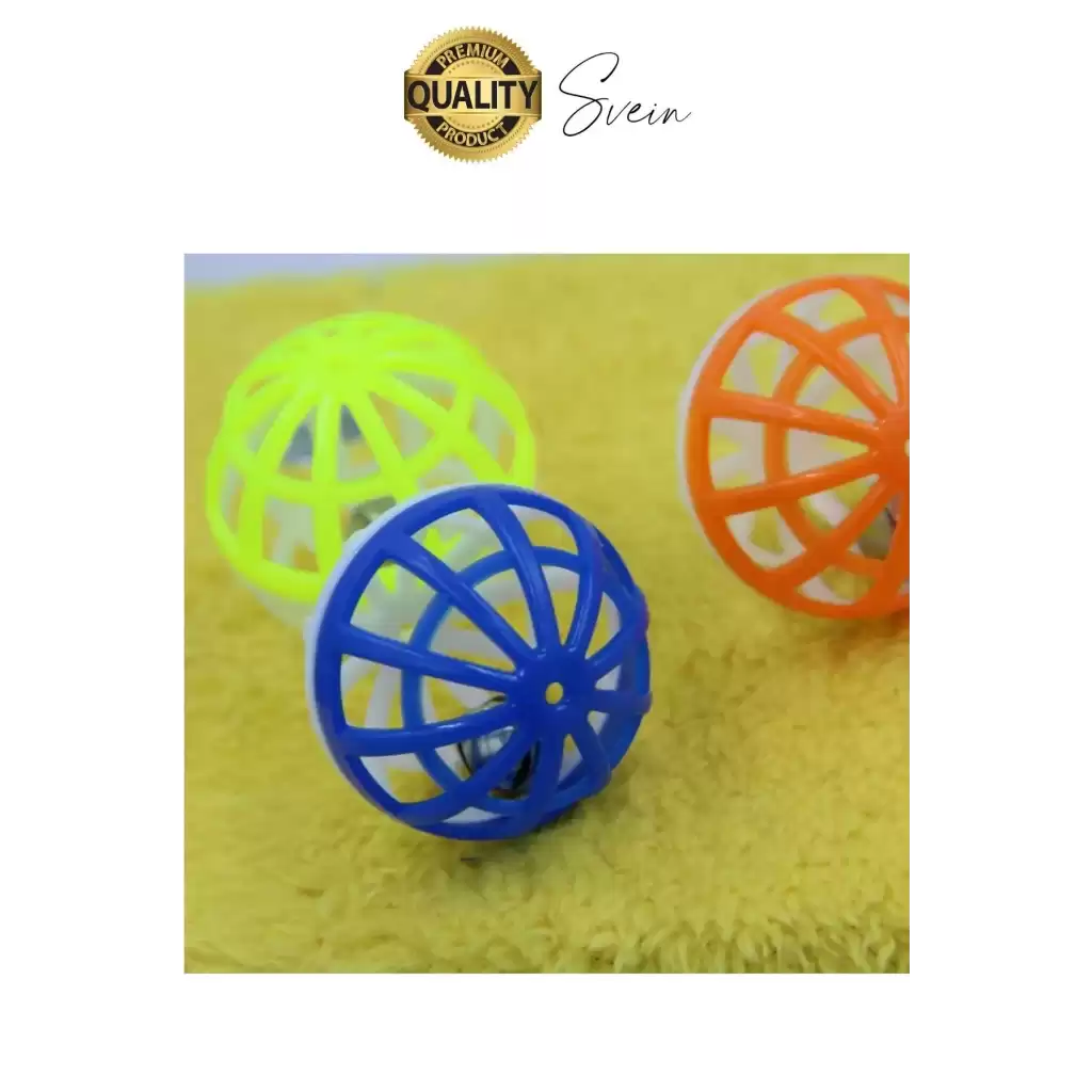 Hareketli 3.5 cm Çıngıraklı Kedi Köpek Evcil Hayvan Oyun Topu Plastik Zil Oyuncağı Eğitici