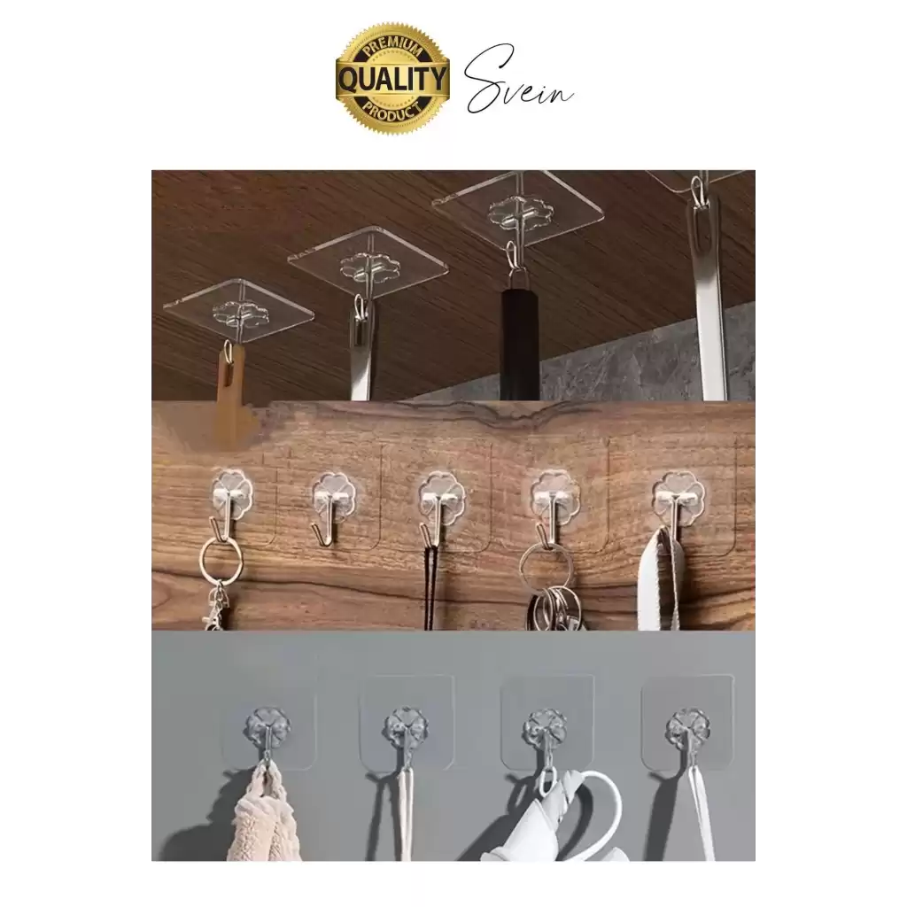 Özel Üretim 5 Adet Kendinden Yapışkanlı Askı Şeffaf Güçlü Anahtar Kapı Duvar Metal Kanca Çok Amaçlı