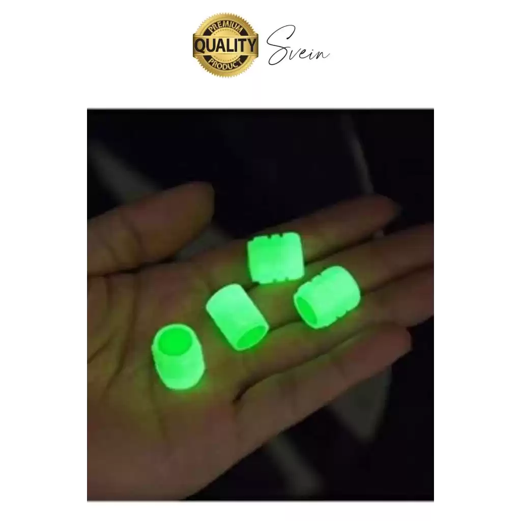 Özel Üretim Yeşil Fosforlu Sibop Kapağı 4 Set Tüm Araçlarla Uyumlu Gece Parlayan Sibob Jant Tekerlek