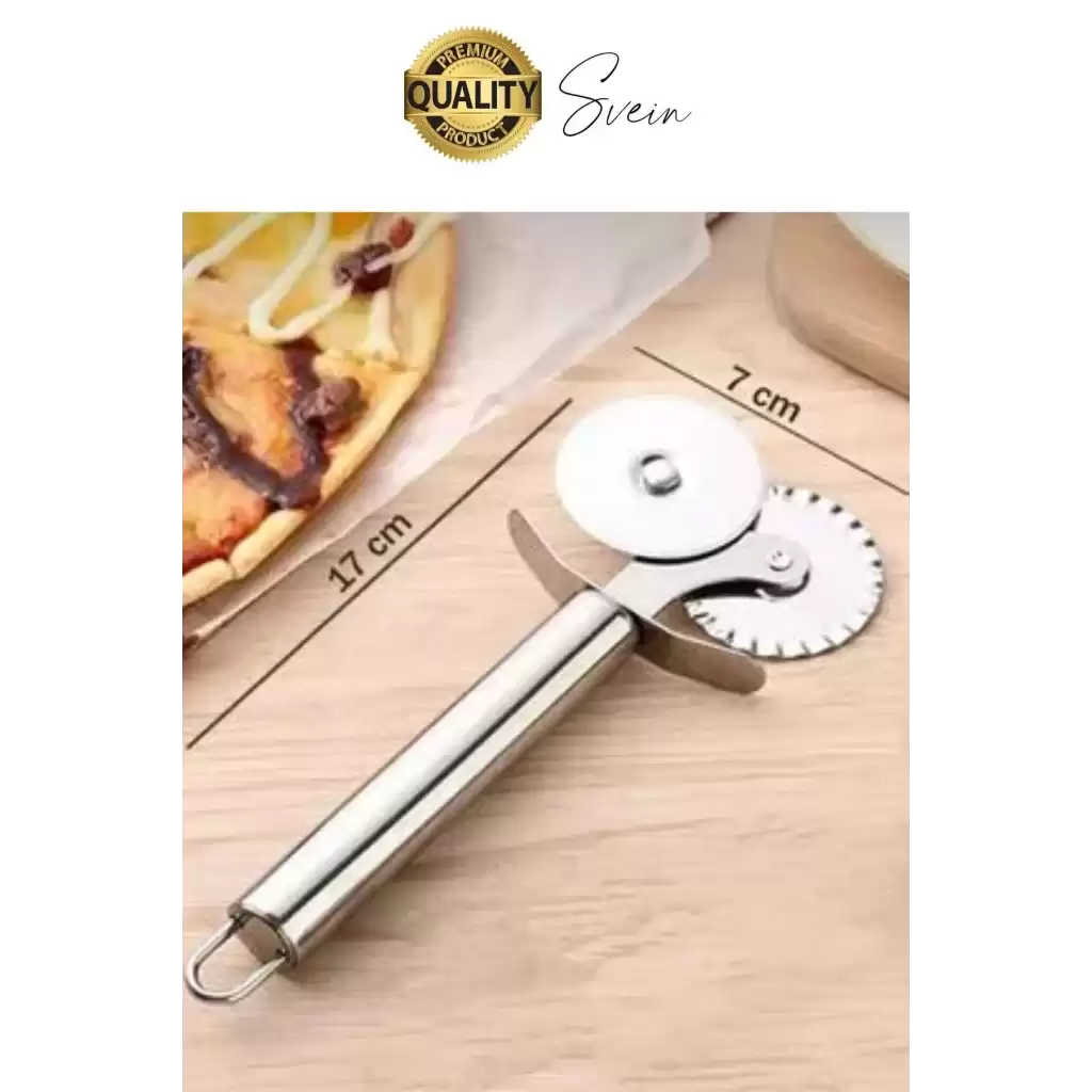 Paslanmaz Yüksek Kaliteli Uzun Ömürlü Çift Taraflı Hamur Pizza Börek Kesme Bıçağı Duvara Asılabilir