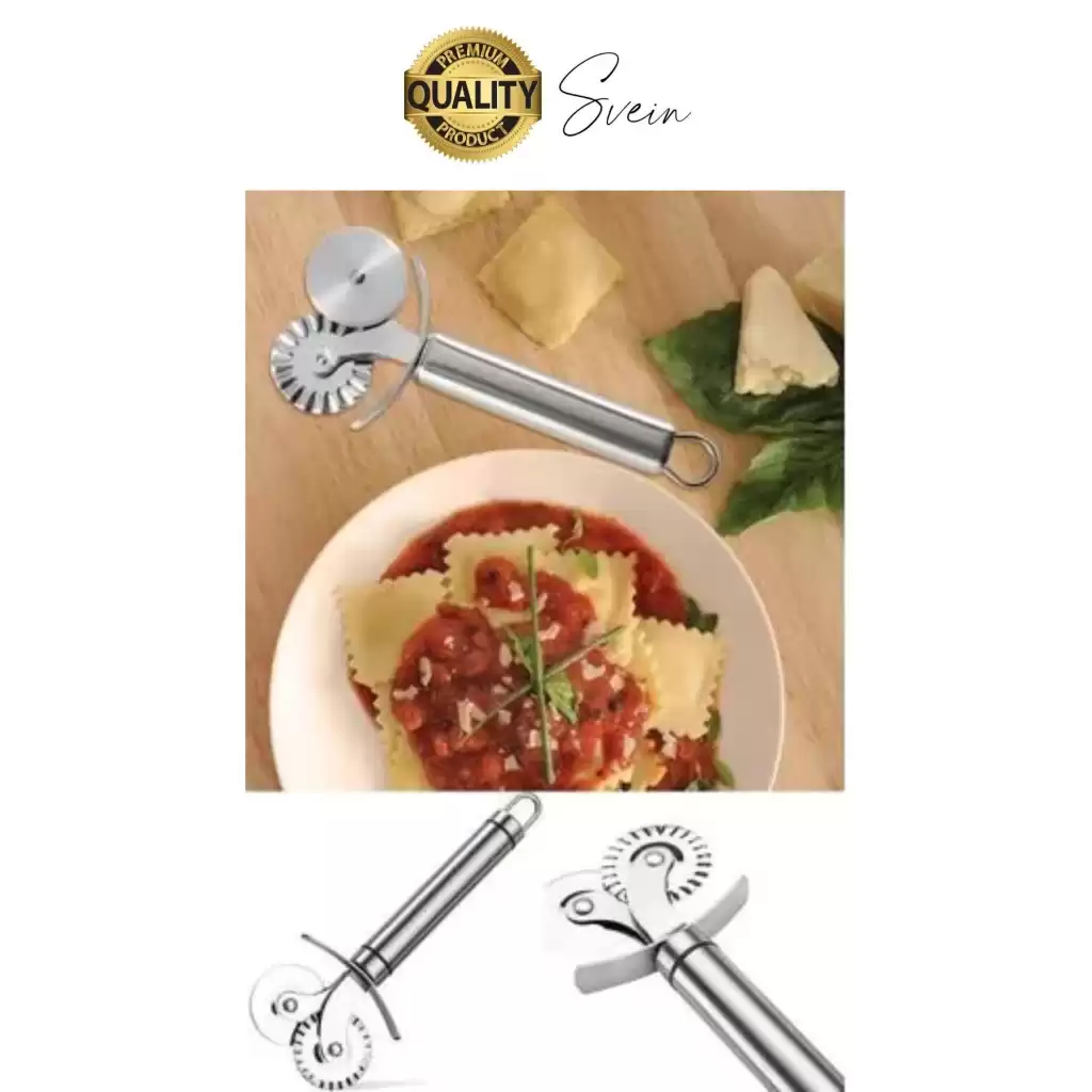 Paslanmaz Yüksek Kaliteli Uzun Ömürlü Çift Taraflı Hamur Pizza Börek Kesme Bıçağı Duvara Asılabilir