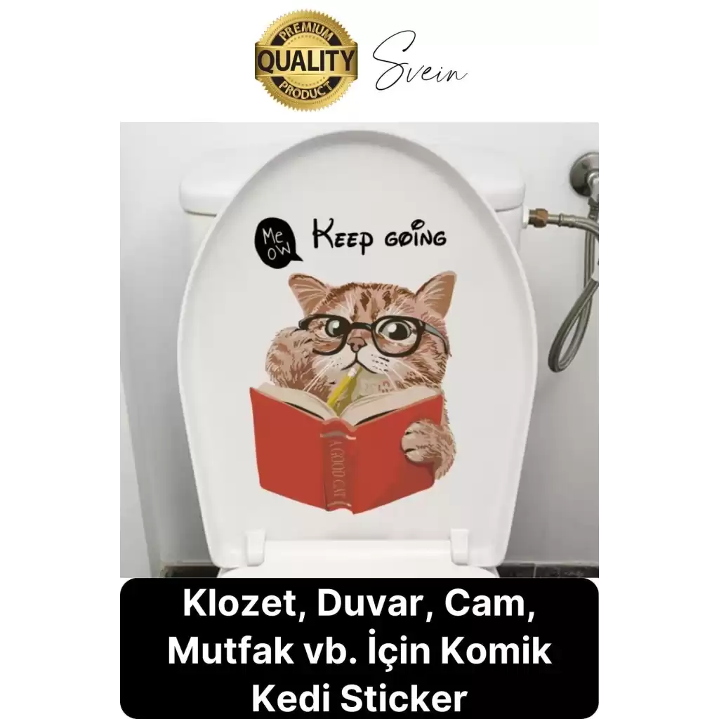 Özel Tasarım WC Klozet İçin Komik Kedi Sticker Tuvalet Banyo Cam Duvar Yapıştırma Etiket Dekoratif