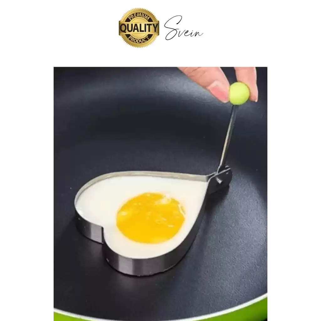 Paslanmaz Metal Kalp Şeklinde Omlet Krep Kalıbı Özel Model Uzun Ömürlü Yanmaz Yapışmaz Portatif