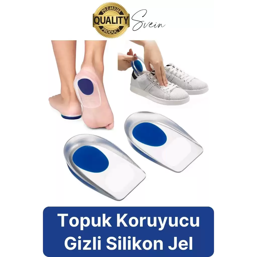Özel Üretim Kadın Darbe Emici Topuk Silikonu Rahat Konforlu Yumuşak Taban Koruyucu Ped Diken