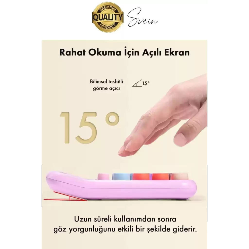 4 Fonksiyonlu Renkli Hesap Makinesi 12 Haneli Yuvarlak Tuşlu Şirin Masaüstü Ofis Kompakt