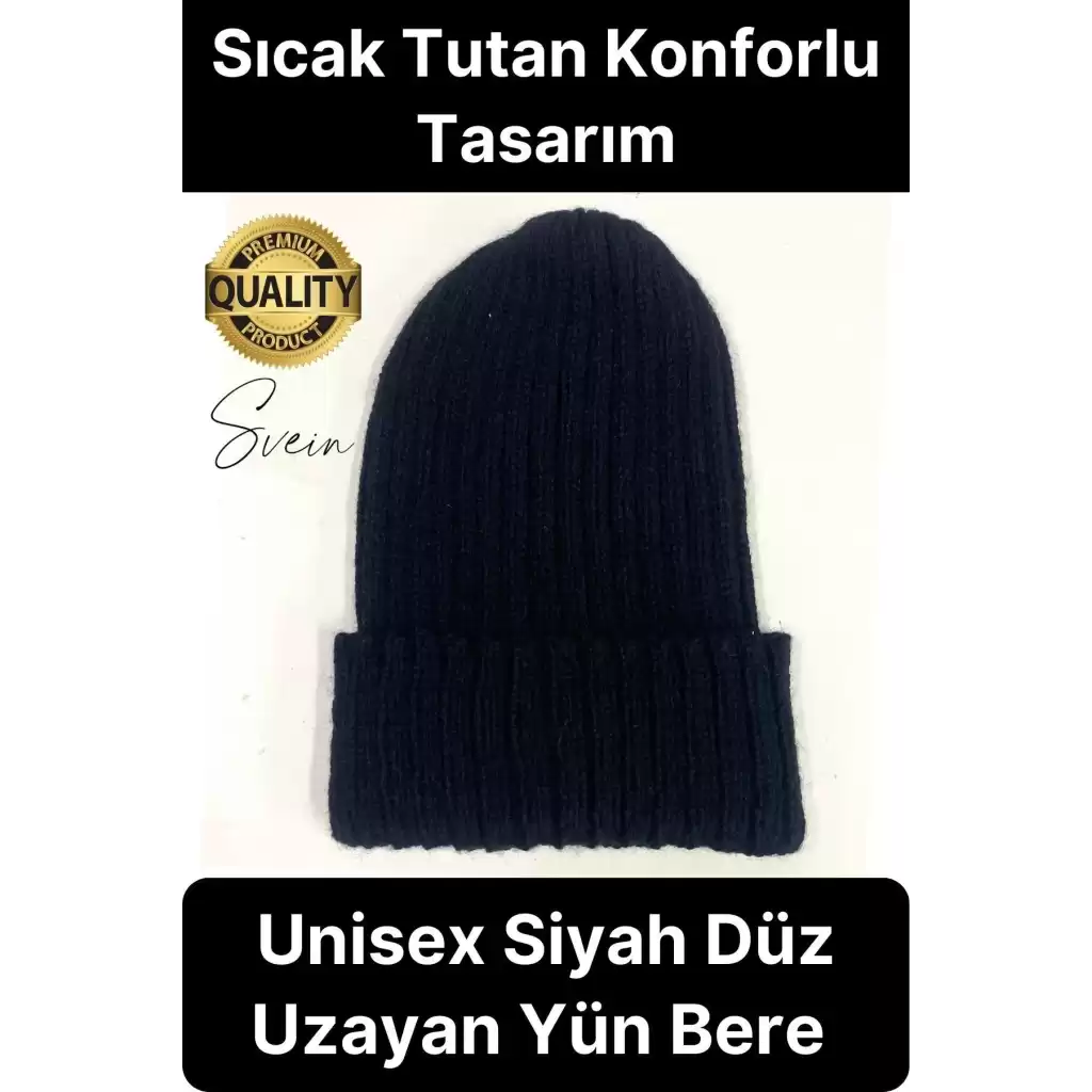 Dayanıklı Bere Unisex Örgü Kışlık Düz Renk Yumuşak Yün Soğuktan Koruyucu Şapka Katlamalı Dokuma