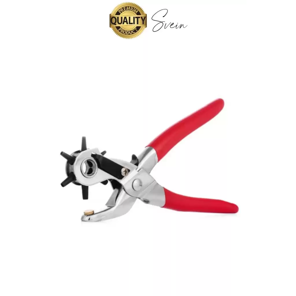 6 Uçlu Kemer ve Deri Delme Delici Aleti Ergonomik Saplı Metal Çelik Delgeç Hızlı Pratik Kolay Zımba