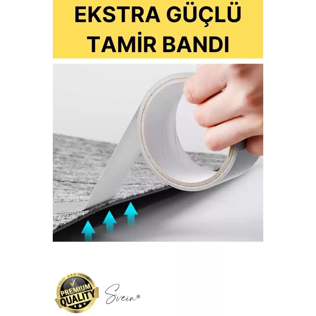 2 Adet 10 mt Sarı Tamir Takviye Kapatıcı Güçlü Onarım Bandı Su Geçirmez Sızdırmaz Dayanım Çatlak