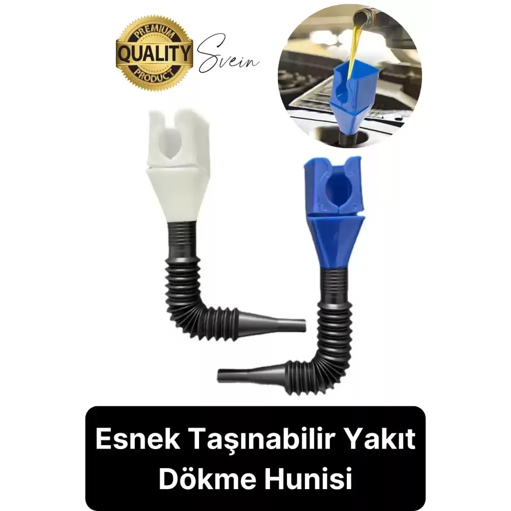 Esnek Taşınabilir Yakıt Dökme Aparatı Yağ Benzin Hunisi Araba Otomobil Hortum Pratik Araç Plastik