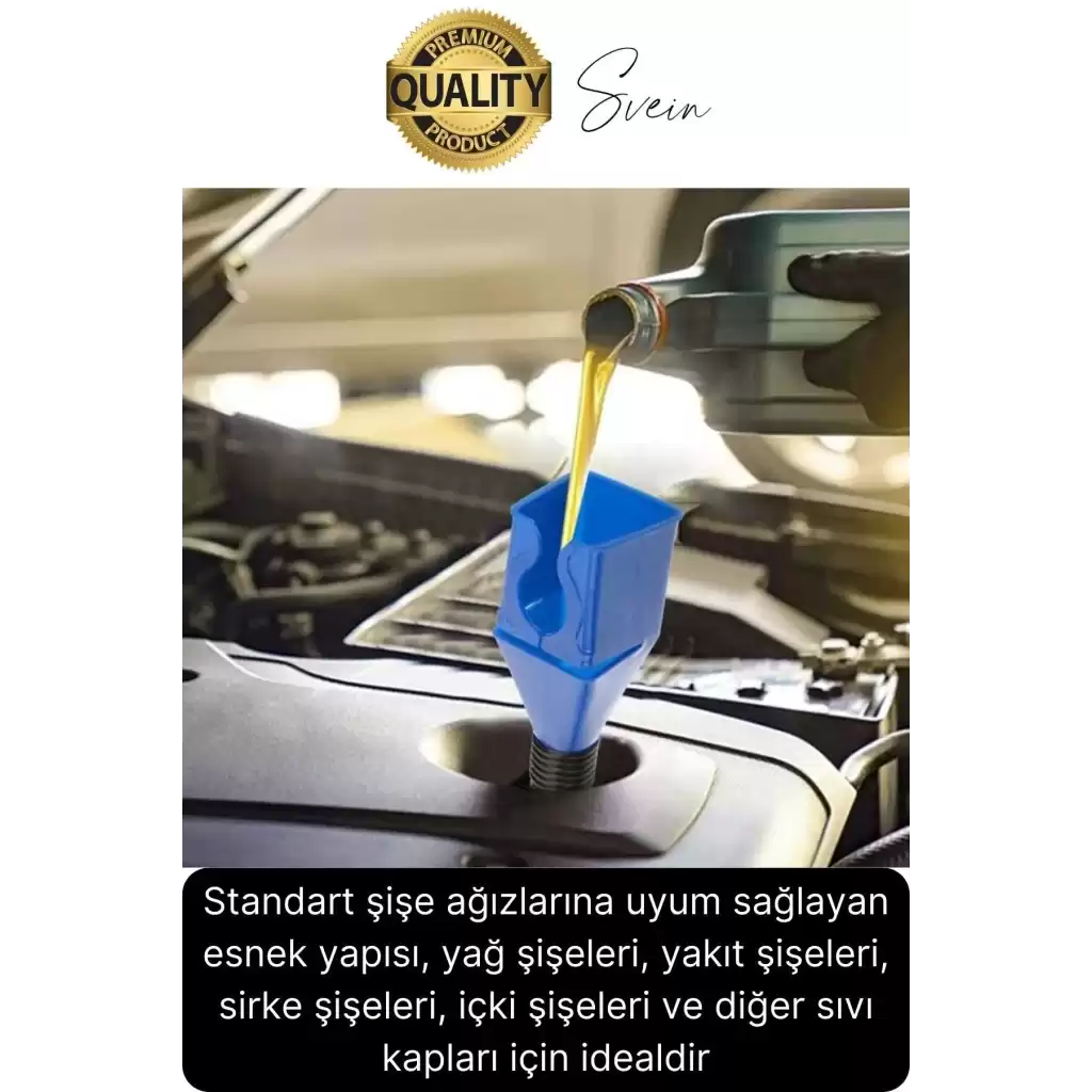 Esnek Taşınabilir Yakıt Dökme Aparatı Yağ Benzin Hunisi Araba Otomobil Hortum Pratik Araç Plastik