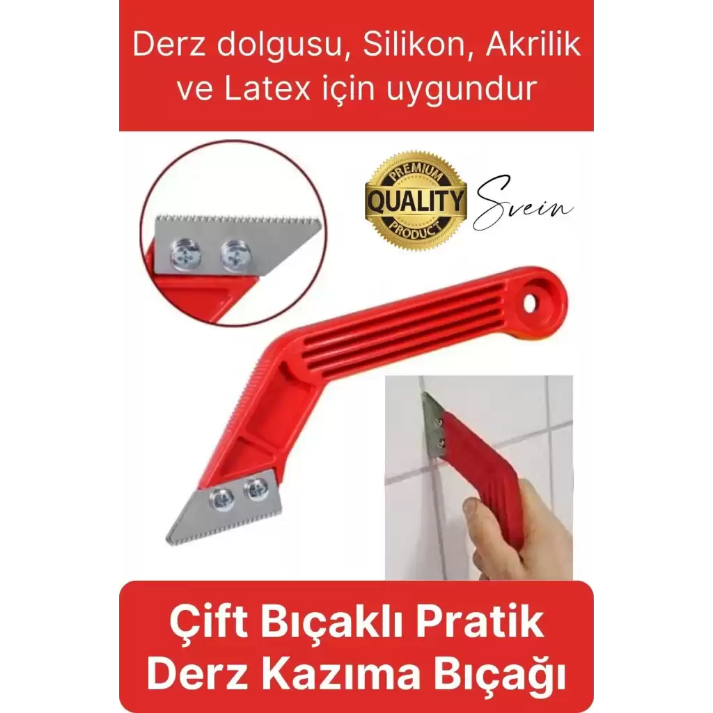 Kolay Kullanım Metal Derz Kazıma Aparatı Çift Bıçaklı Sert Zeminler İçin Beyazlatma Etkili Pratik