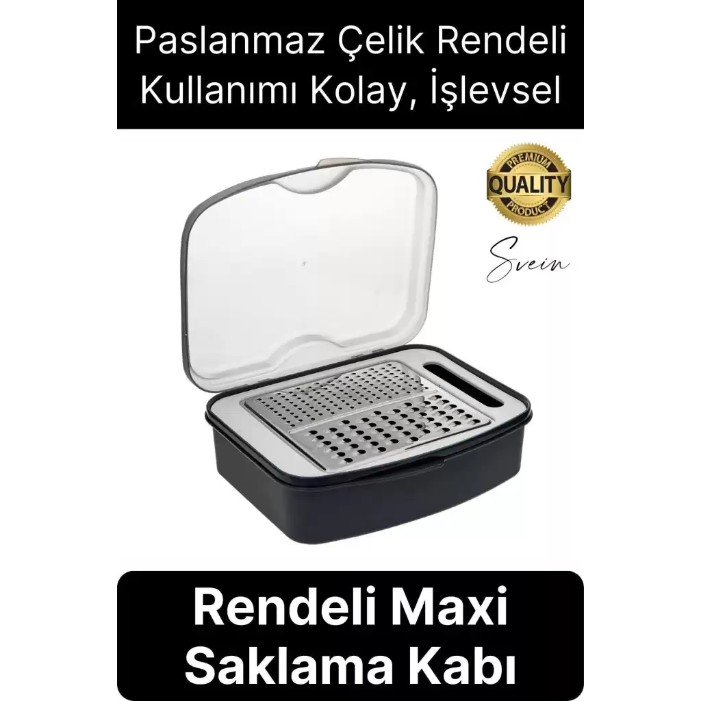 Çok Fonksiyonlu Rendeleme ve Saklama Bir Arada Geniş Kapasite Paslanmaz Çelik Rendeli Plastik Kab