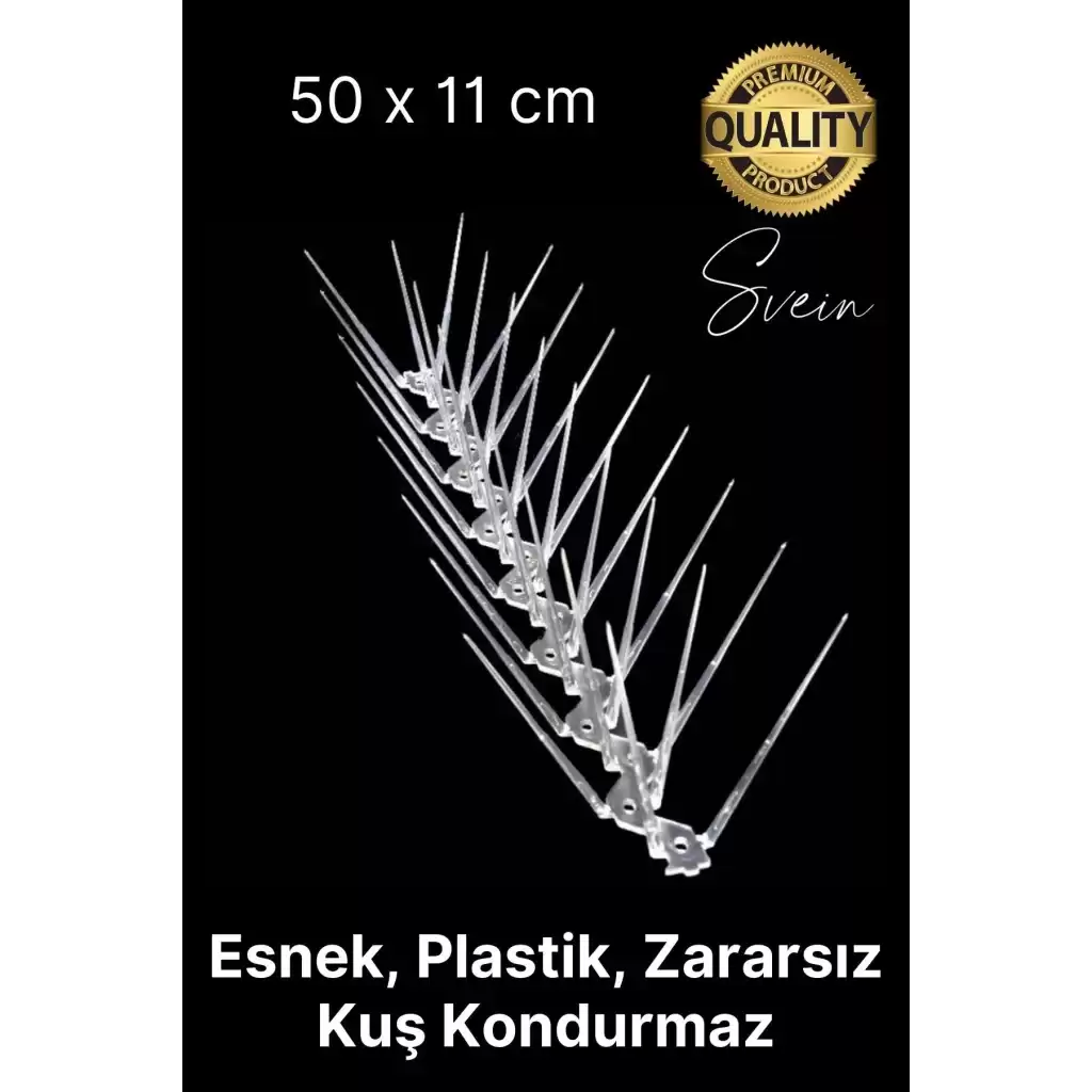 Plastik 50 cm Kuş Kondurmaz Kuşsavar Kovucu Diken Beyaz Çatı Balkon Pencere Tarla Bitki Koruma