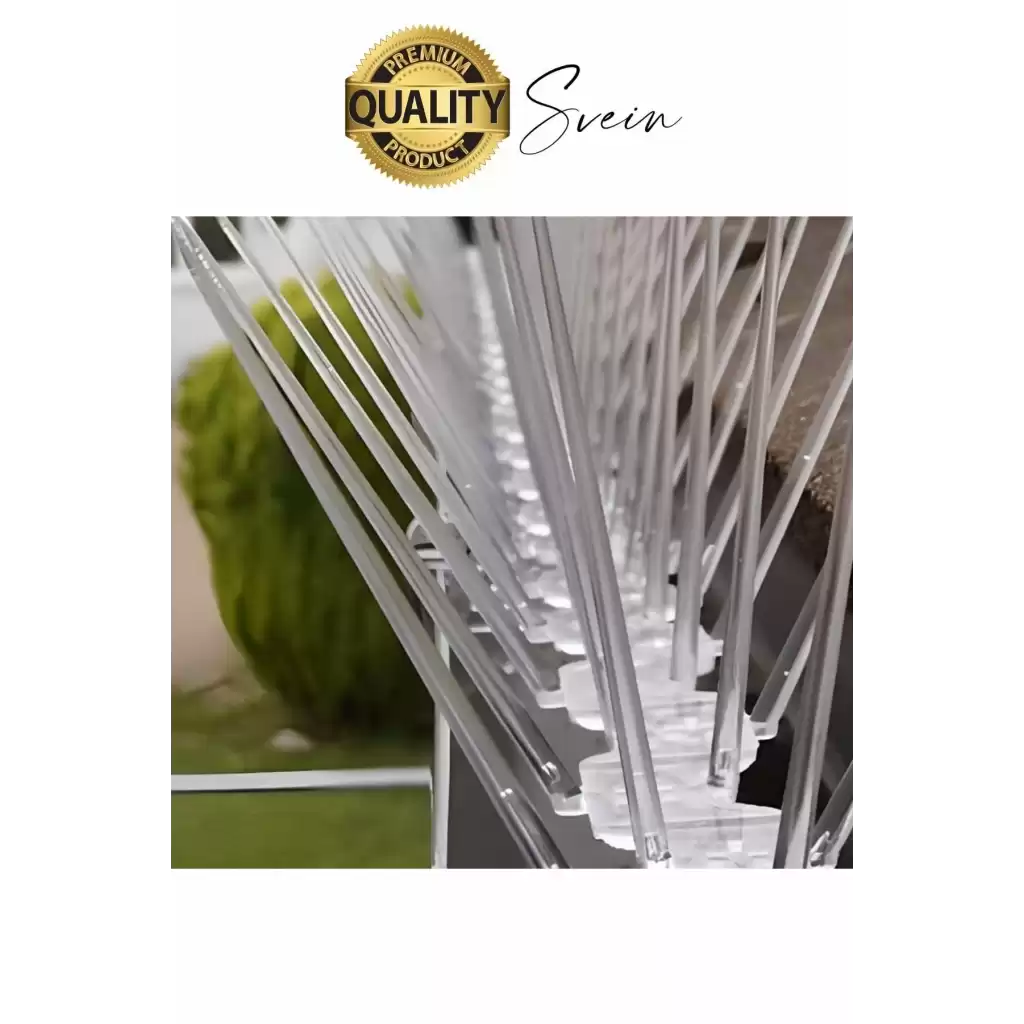 Plastik 50 cm Kuş Kondurmaz Kuşsavar Kovucu Diken Beyaz Çatı Balkon Pencere Tarla Bitki Koruma