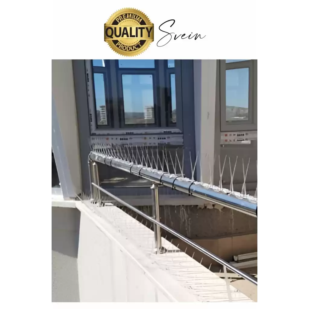 Plastik 50 cm Kuş Kondurmaz Kuşsavar Kovucu Diken Beyaz Çatı Balkon Pencere Tarla Bitki Koruma