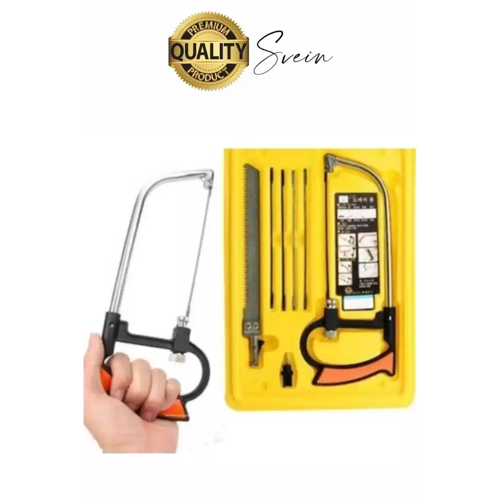 Çok Amaçlı Ev Tipi Güçlü 4 Yedek Bıçak Ayarlanabilir Ahşap Lastik Boru Kesim Kıl Testere Kesme Seti