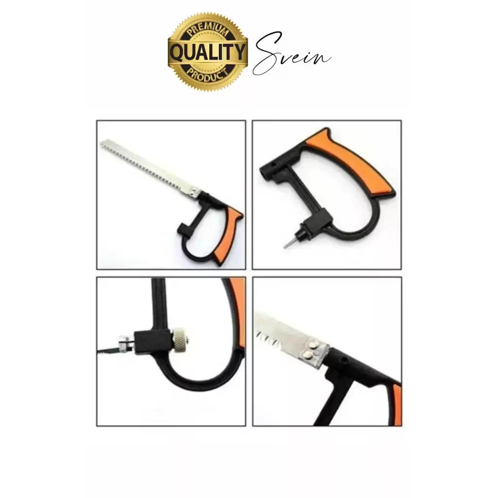 Çok Amaçlı Ev Tipi Güçlü 4 Yedek Bıçak Ayarlanabilir Ahşap Lastik Boru Kesim Kıl Testere Kesme Seti