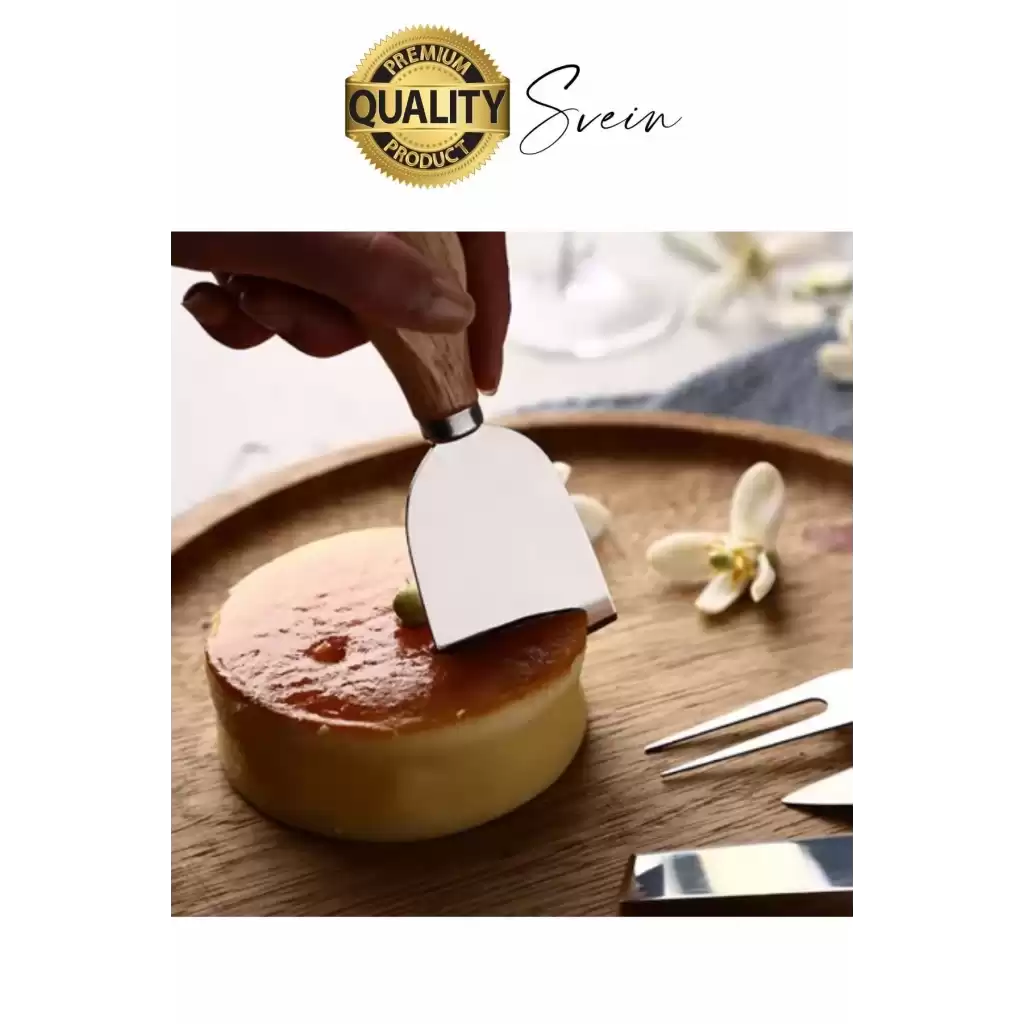 Bambu Saplı 4lü Mini Şarküteri Bıçakları Servis Sunumluk Peynir ve Ekmek Kesimi İçin Spatula Seti