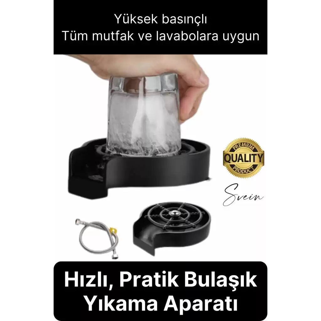 Yüksek Basınçlı Pratik Otomatik Bardak Kadeh Kupa Yıkama Musluğu Fıskiye Bulaşık Yıkama Aparatı