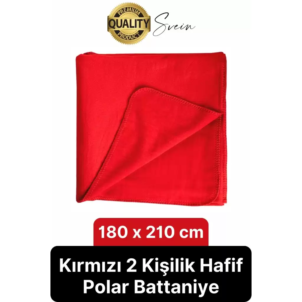 180x210 cm 2 Kişilik Sıcacık Kışlık Polar Yumuşak Rahat Konforlu Kırmızı Renk Hafif TV Battaniyesi