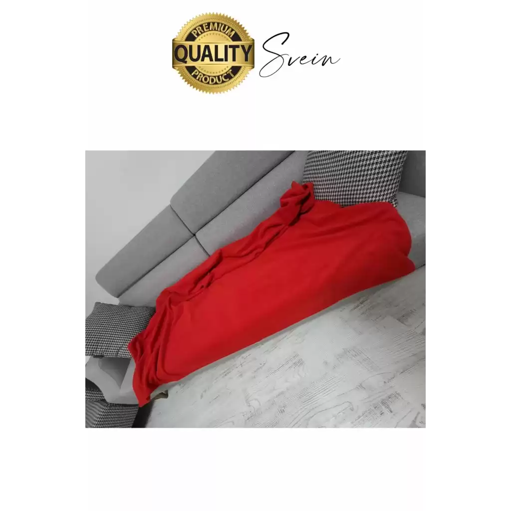 180x210 cm 2 Kişilik Sıcacık Kışlık Polar Yumuşak Rahat Konforlu Kırmızı Renk Hafif TV Battaniyesi