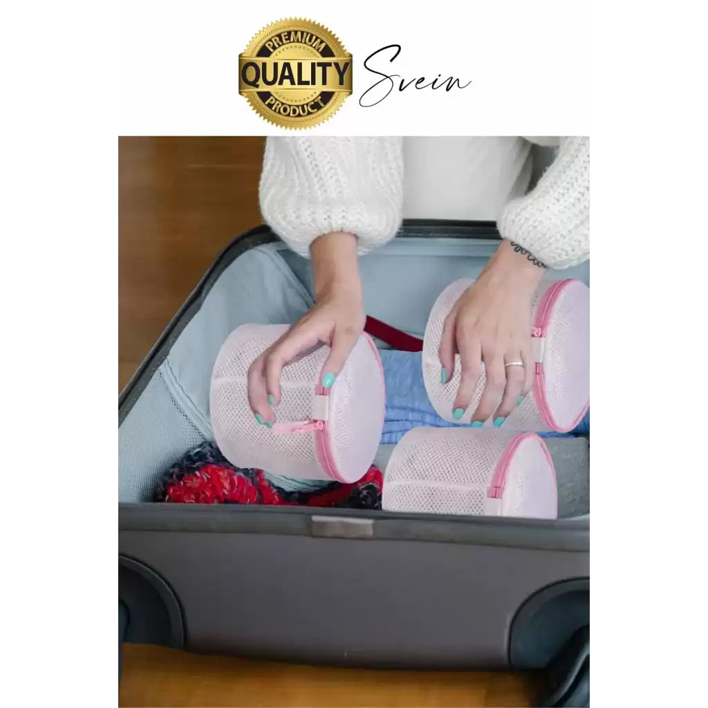 Premium 4 Adet İç Çamaşır Sütyen Yıkama Filesi Fermuarlı Yırtılmaz Çorap Temizlik Torbası Dayanıklı