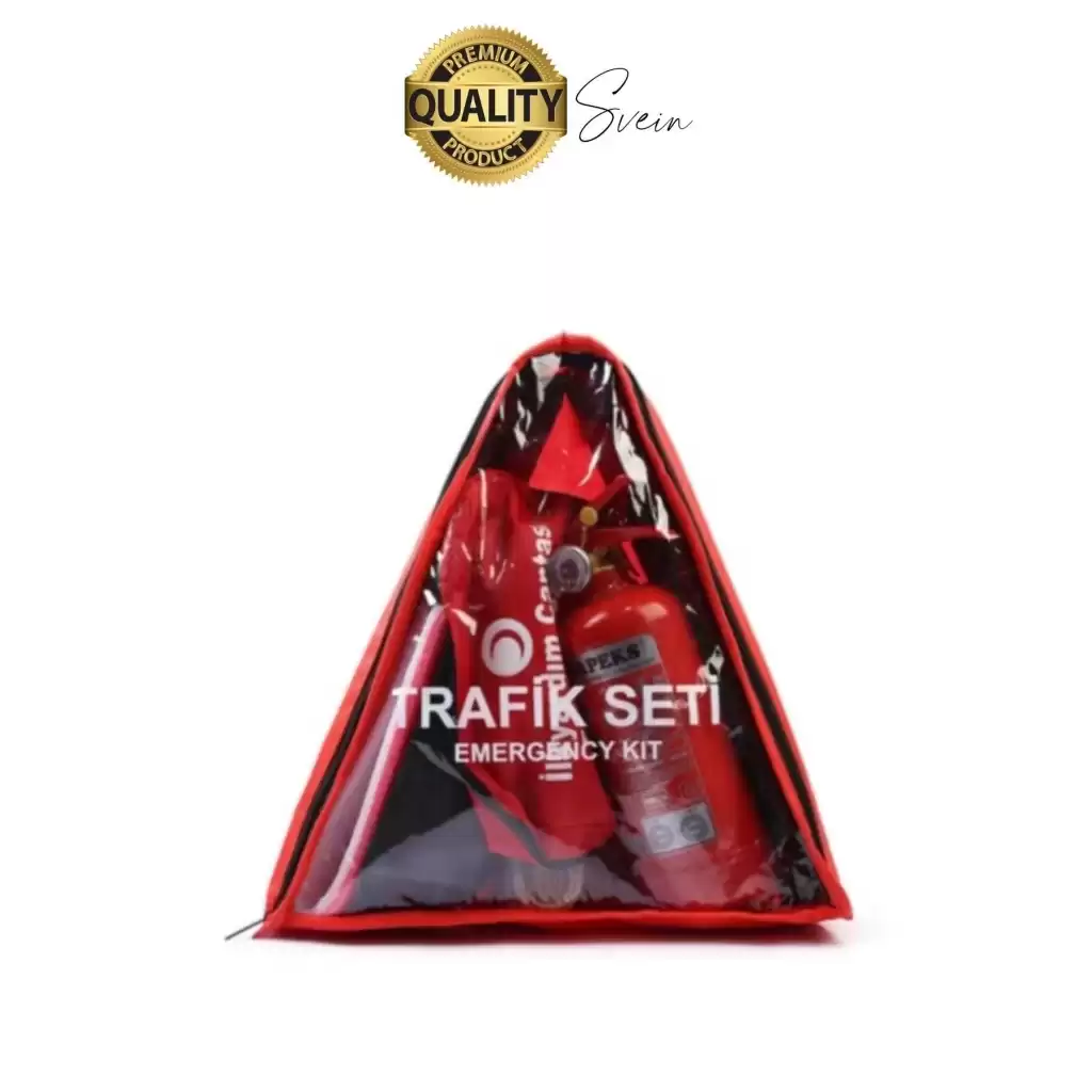 TSE Belgeli Muayene Uyumlu Çantalı TCK Yasasına Uygun Araç Oto Araba Üçgen Acil Durum Trafik Seti
