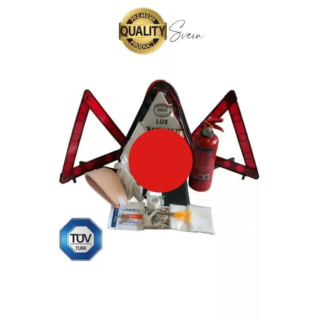 TSE Belgeli Muayene Uyumlu Çantalı TCK Yasasına Uygun Araç Oto Araba Üçgen Acil Durum Trafik Seti