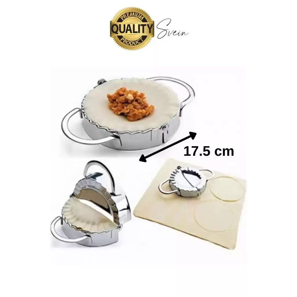 Pratik Metal Hamur Kapatıcı Çi Börek Mantı Kurabiye Poğaça Kalıbı Paslanmaz Çelik 17.5 cm 1 Adet