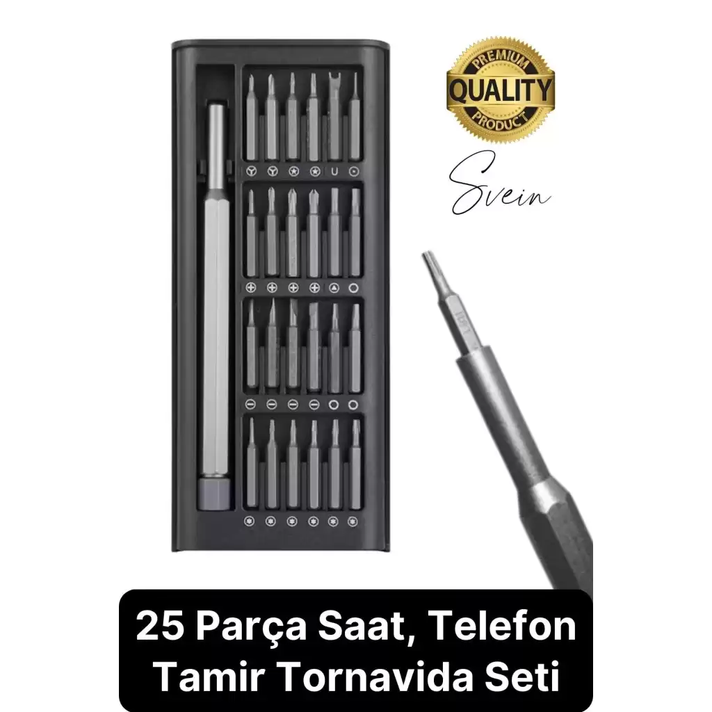 Çok Amaçlı 25 Parça Tornavida Seti Cep Telefonu Gözlük Kamera Saat Tablet Onarım Tamir Özel Kutulu